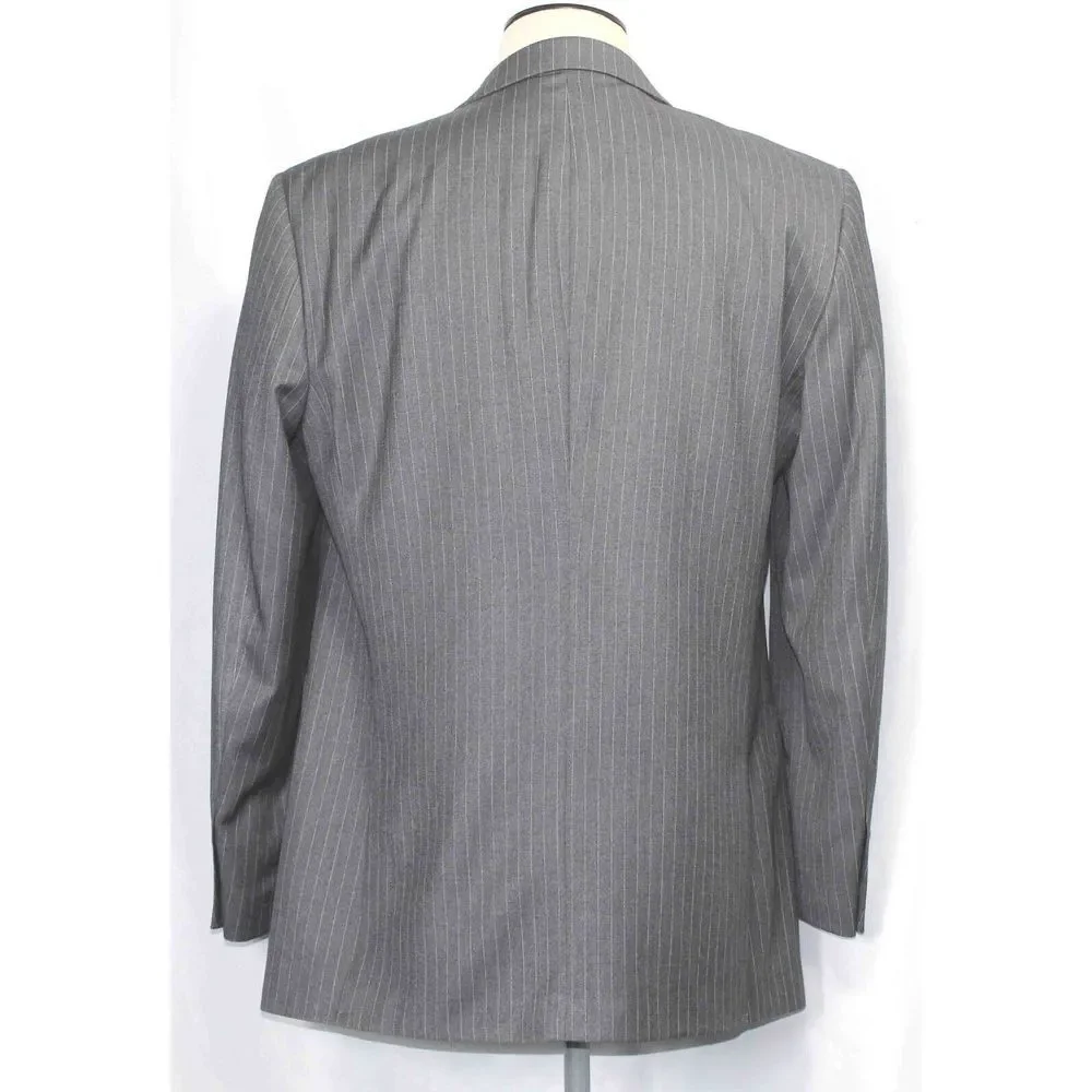 NWT Carlo Lusso 150 Gray‎ Blend High Twist Sport Coat Blazer Mens Size 44 Long